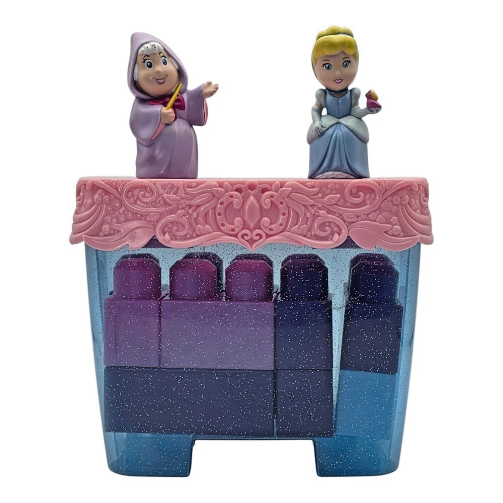 Mega Bloks Disney Cinderella Magical Castle Bucket #1102 Cinderella + Godmother